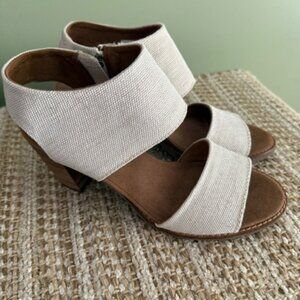 TOMS Majorca Cutout Natural Heeled Sandal Size 8